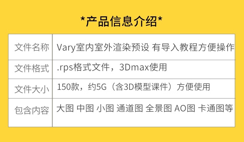 图片[2]-3Dmax室内室外vray渲染vr出图rps文件全景渲染设置3d参数预设素材-大怪兽分享