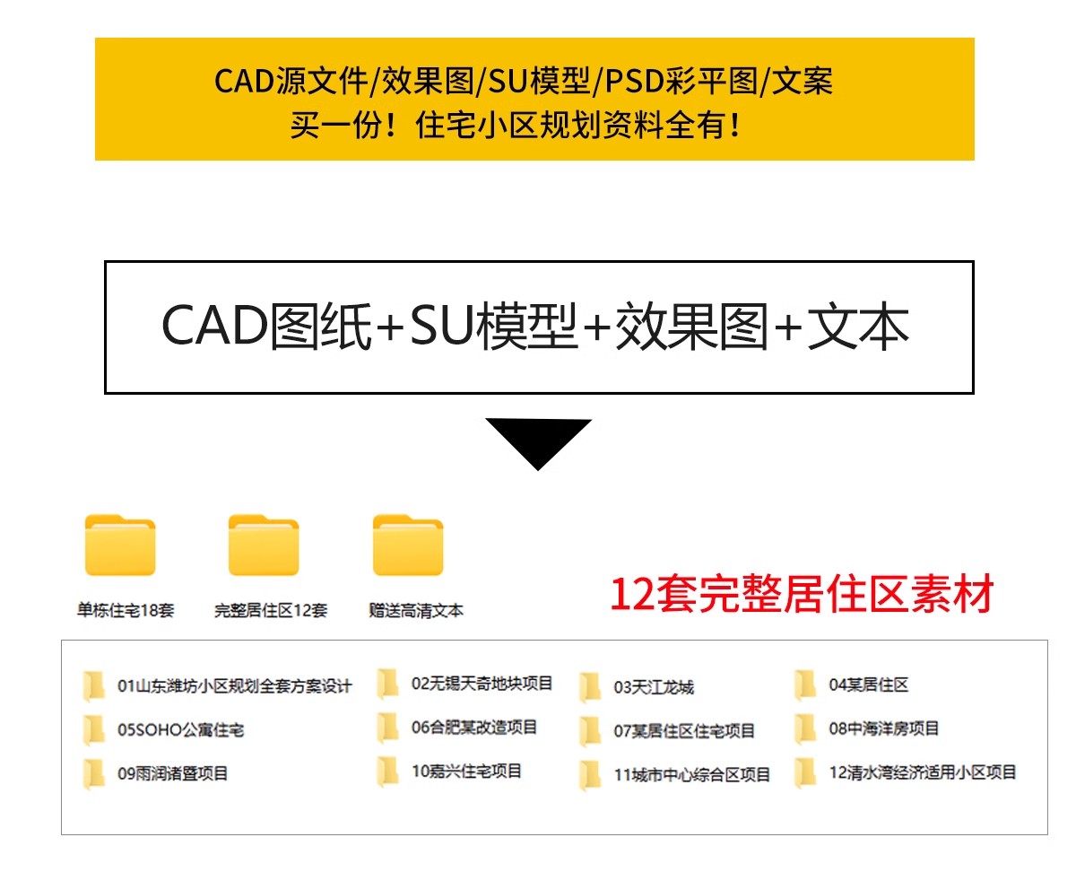 图片[3]-5000套，居住区住宅小区规划CAD总平面图方案 高层景观建筑su模型设计施工-大怪兽分享