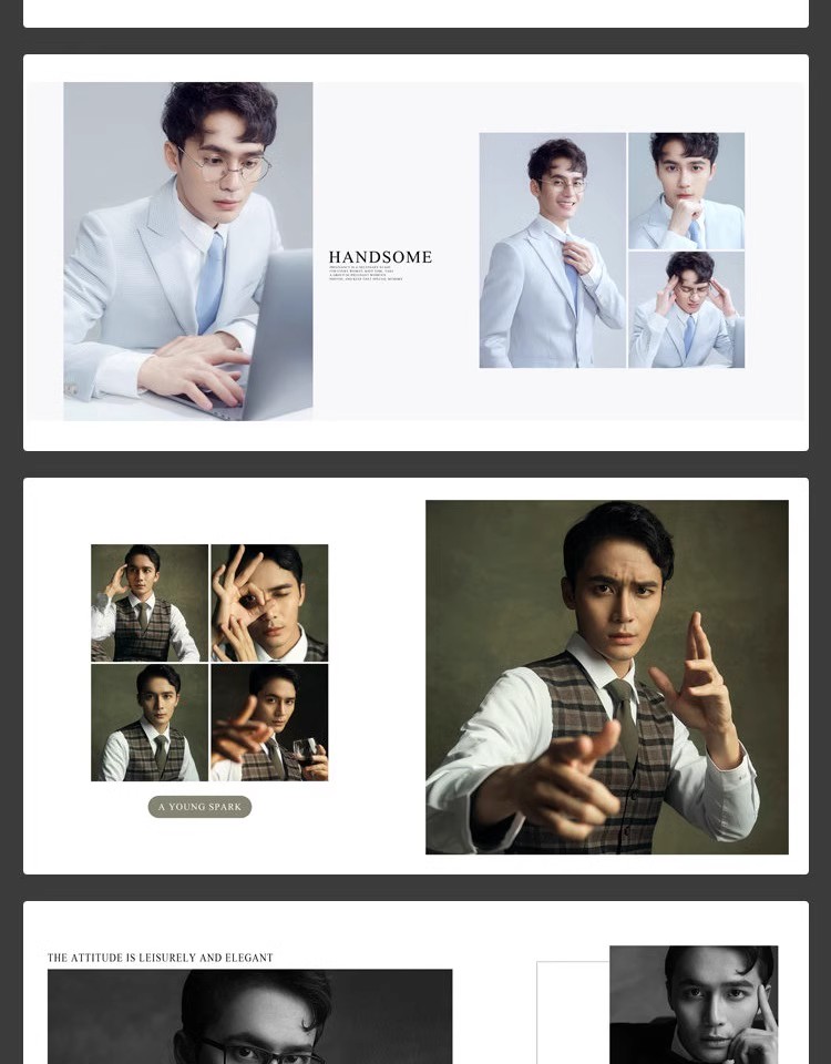 图片[2]-时尚潮流男士高端写真相册影楼排版帅哥照片摄影PSD模板素材-大怪兽分享