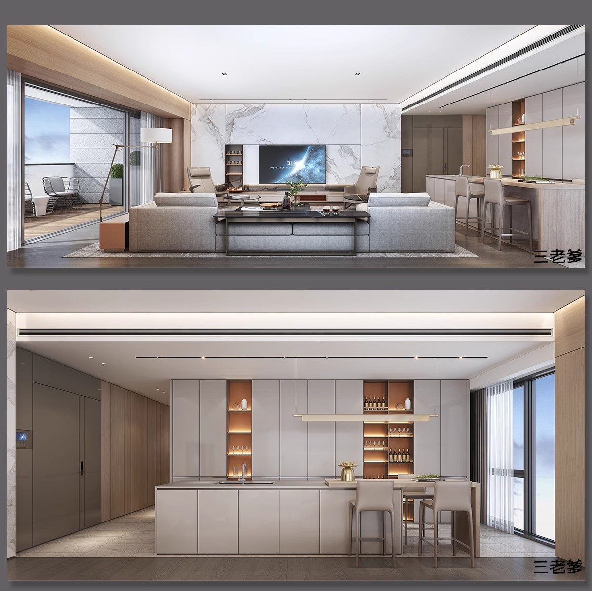 图片[4]-小户型装修设计二居室一居室全屋实景效果图现代北欧室内cad图纸-大怪兽分享