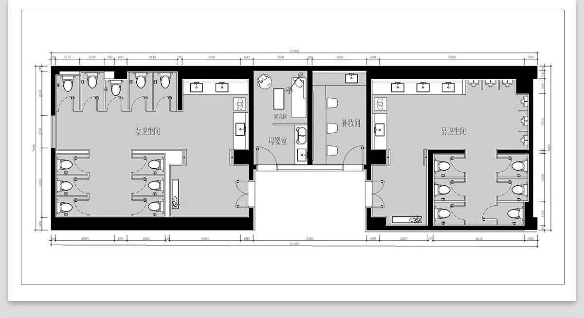 图片[2]-180套，厕所公厕建筑公共卫生间CAD施工图 户外洗手间平面布置方案布局图-大怪兽分享