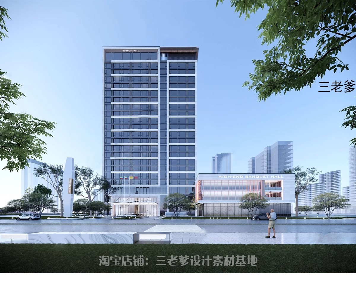 图片[4]-酒店旅馆建筑设计PPT文本SU建筑CAD配套优秀作品参考案例草图大师-大怪兽分享