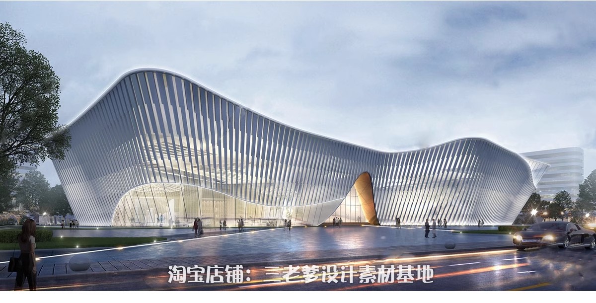 图片[4]-500套，文化展览博物馆建筑设计文体中心图书纪念馆方案文本SU模型PPT-大怪兽分享