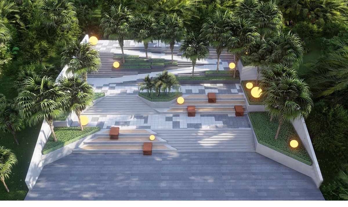 图片[4]-无障碍坡道楼梯景观阶梯公园台阶高差地形草图大师SU模型广场山地-大怪兽分享