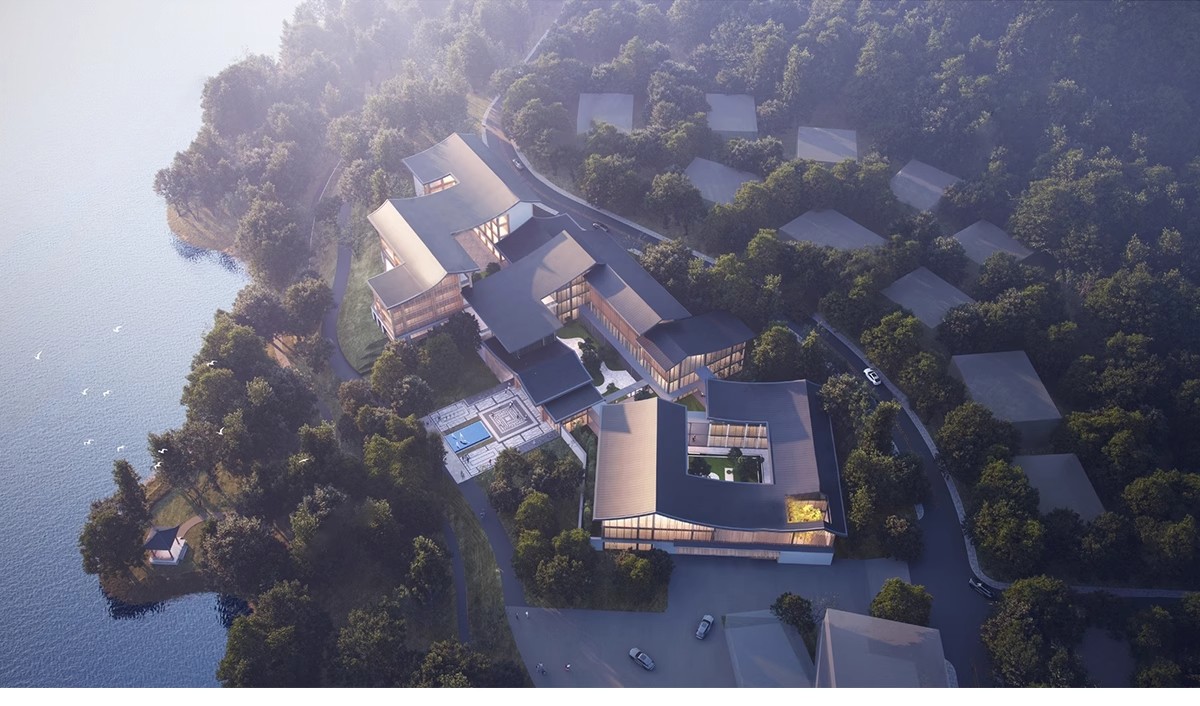 图片[4]-坡屋顶建筑SU模型公建文化展览馆服务中心新中式折线建筑草图大师-大怪兽分享
