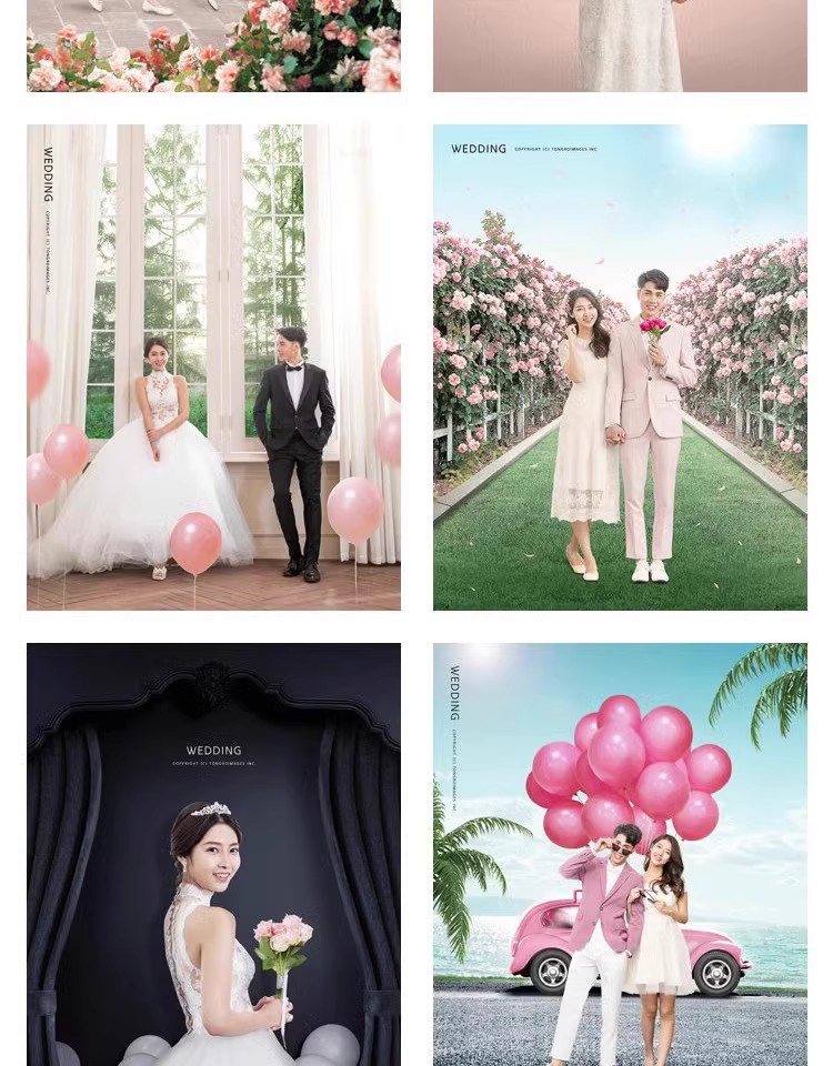 图片[3]-清新唯美实景情侣婚纱摄影写真影楼后期修图PSD模板背景设计素材-大怪兽分享