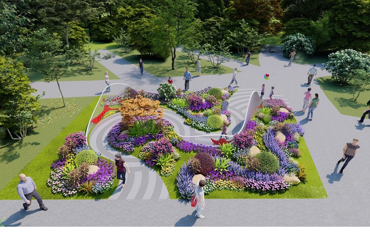 图片[4]-园林景观花镜花境植物配置地被花丛花草花卉草花组团搭配su模型库-大怪兽分享