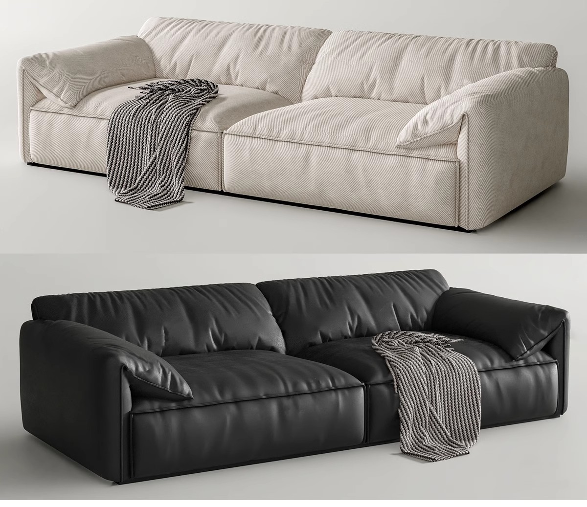 图片[4]-现代北欧沙发SU模型 客厅多人转角双人异形单人布艺沙发草图大师-大怪兽分享