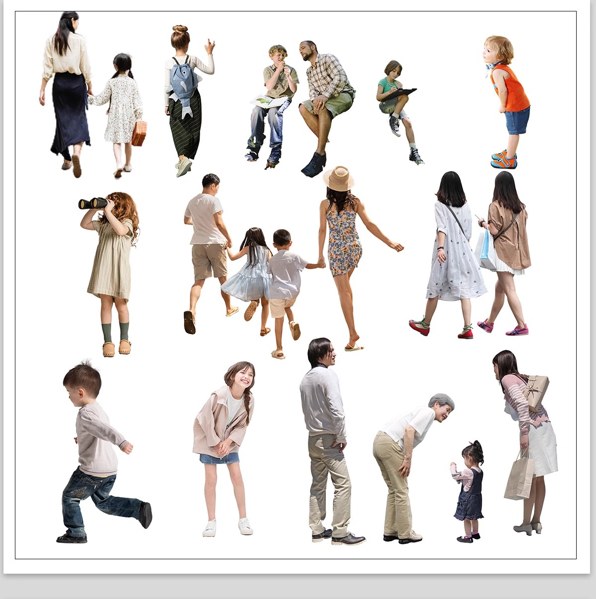 图片[4]-人物青年老人小孩子PS后期素材建筑效果图后期鸟瞰亚洲人PNG免抠-大怪兽分享