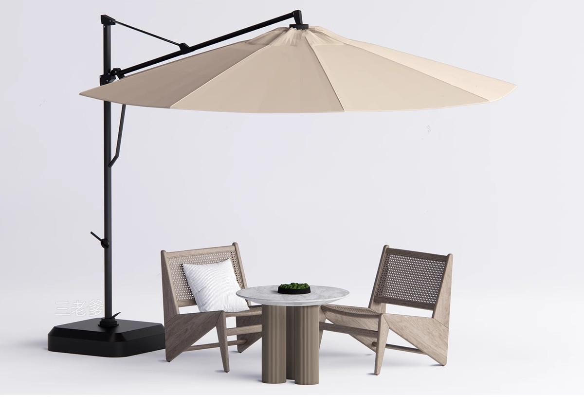 图片[4]-室外桌椅SU模型太阳伞户外咖啡厅休闲吧高脚凳躺椅沙发草图大师-大怪兽分享