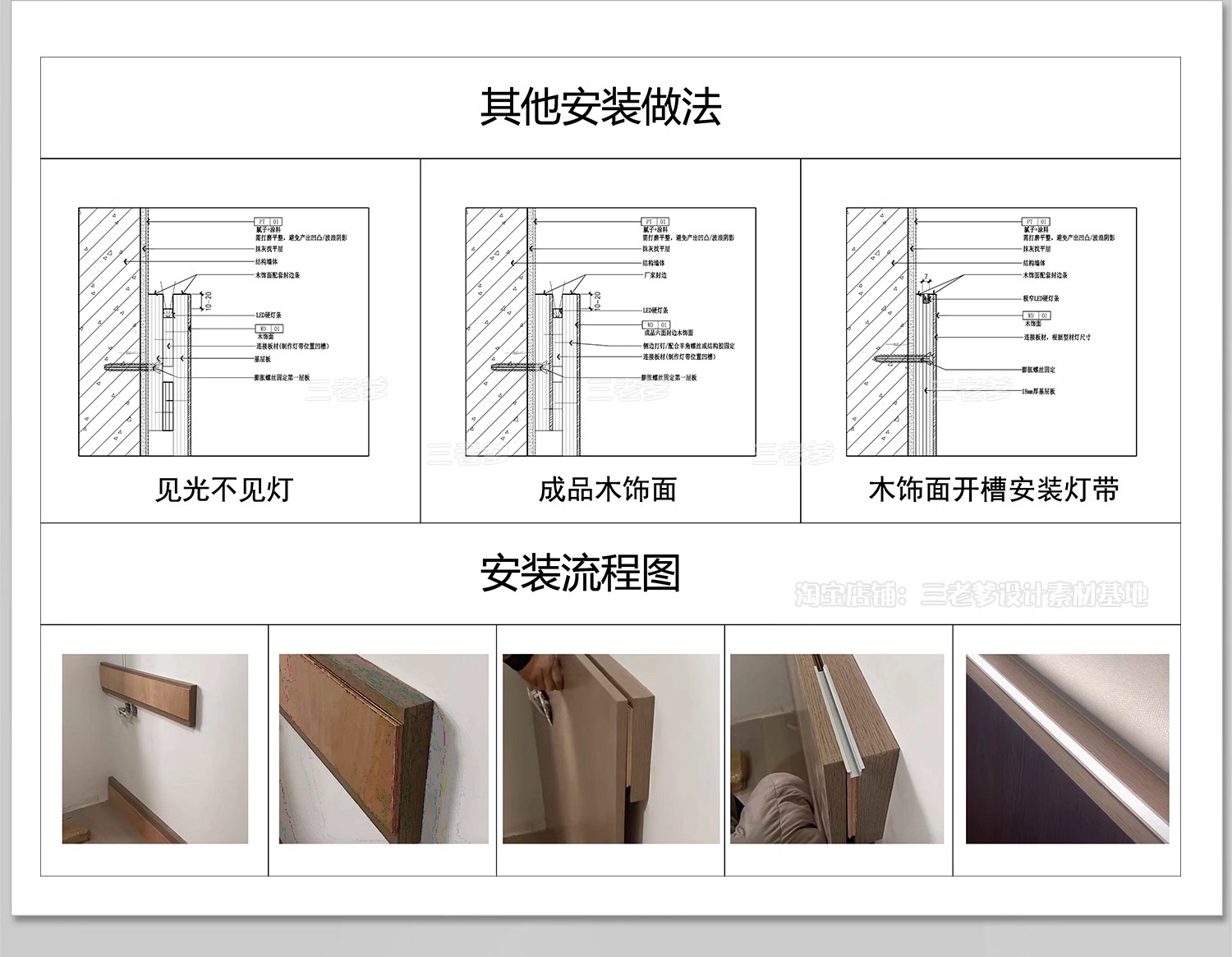 图片[5]-墙面墙身CAD大样图家装施工工艺做法深化室内装修设计详图节点图-大怪兽分享