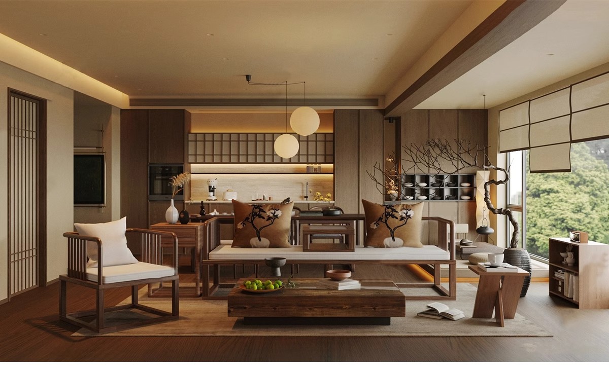 图片[5]-新中式风格SU模型室内家装客厅沙发家具餐桌椅卧室床草图大师素材-大怪兽分享