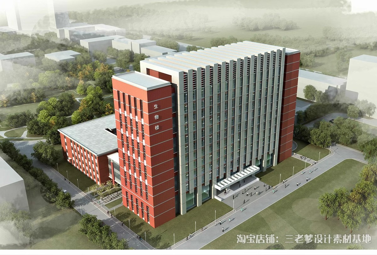 图片[5]-教学楼CAD施工图 综合楼小学中学大学建筑方案设计图库平面布局图-大怪兽分享