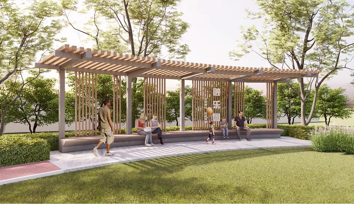 图片[5]-庭院防腐 木 花架休闲葡萄架长廊公园户外景观廊架su模型草图大师-大怪兽分享