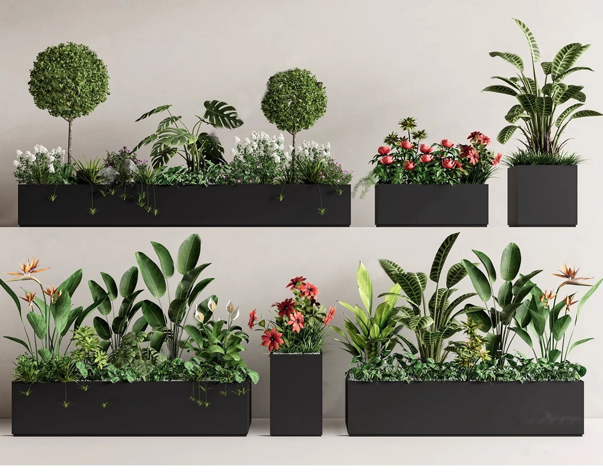 图片[5]-现代植物花坛花箱SU模型种植箱户外花箱花钵sketchup草图大师素材-大怪兽分享