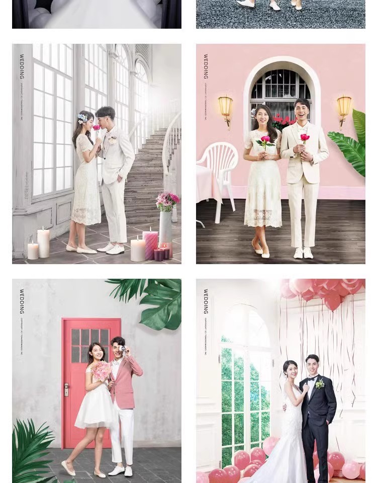图片[4]-清新唯美实景情侣婚纱摄影写真影楼后期修图PSD模板背景设计素材-大怪兽分享