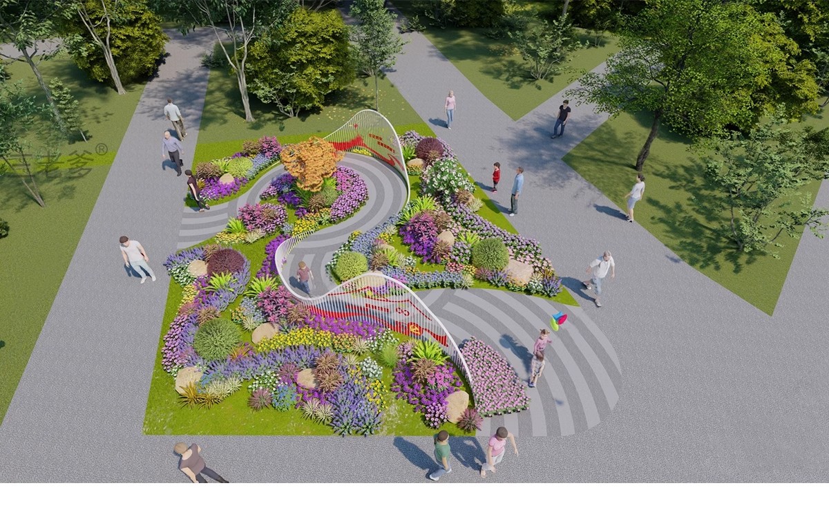 图片[5]-园林景观花镜花境植物配置地被花丛花草花卉草花组团搭配su模型库-大怪兽分享