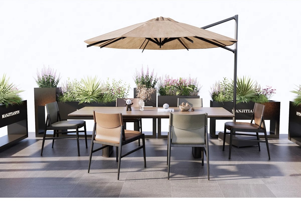 图片[5]-室外桌椅SU模型太阳伞户外咖啡厅休闲吧高脚凳躺椅沙发草图大师-大怪兽分享