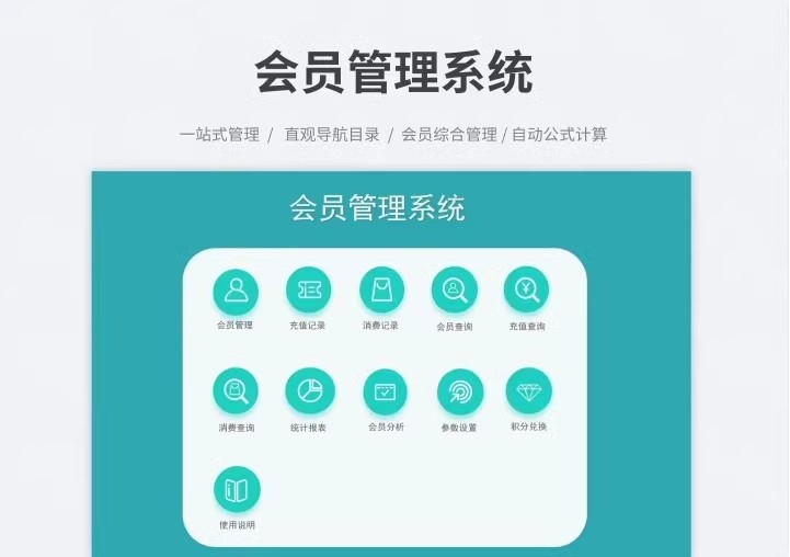图片[5]-VIP会员管理系统店铺积分理发店美发店洗车店健身房餐饮excel表格-大怪兽分享