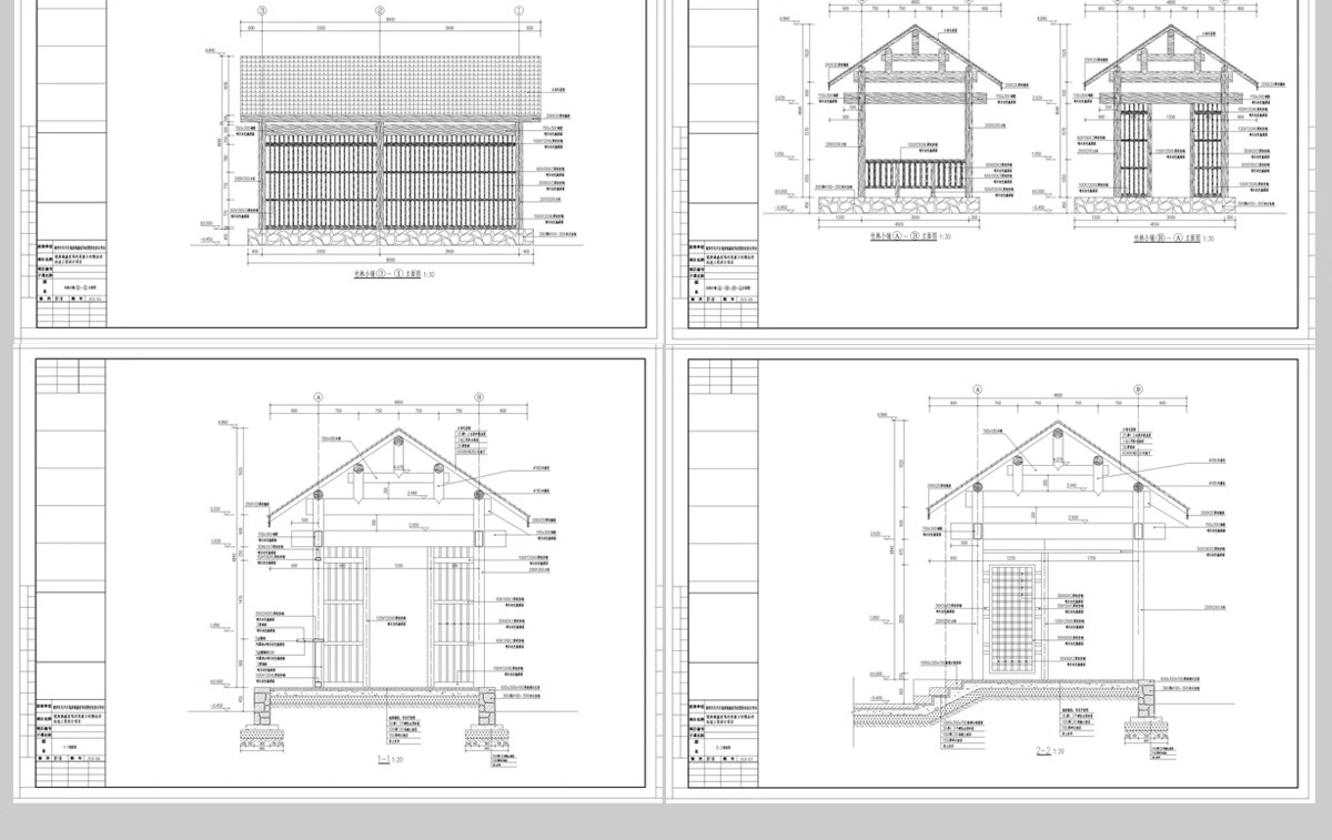 图片[4]-园林景观小 木屋木房子景区生态建筑小品做法详图CAD施工图大样图-大怪兽分享