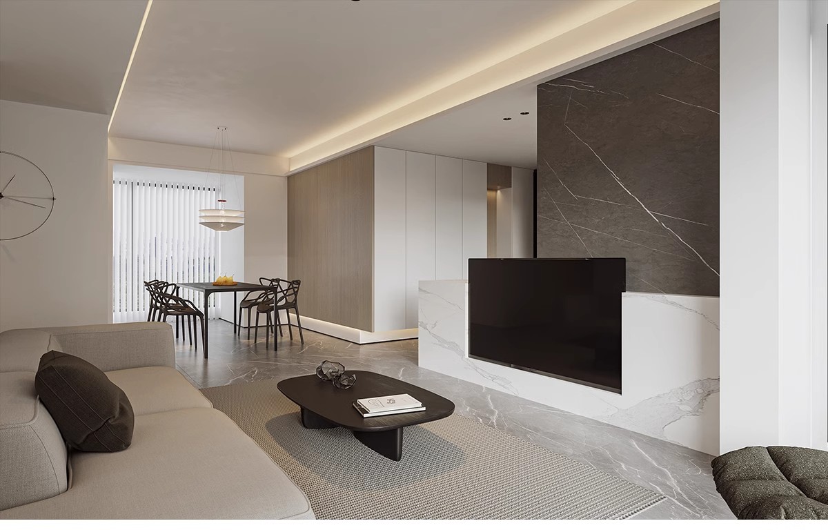 图片[5]-极简风格CAD施工图 现代装修设计全套水电平面立面房屋室内效果图-大怪兽分享