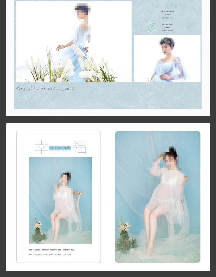 图片[4]-时尚孕妇准妈妈写真相册影楼排版孕妈照片摄影PSD模板设计素材-大怪兽分享