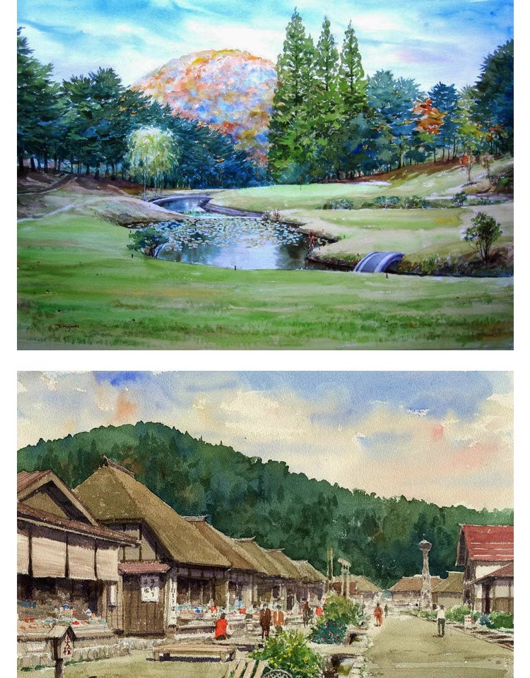 图片[4]-唯美水彩手绘古风插画花卉建筑配饰装饰图案JPG图片海报合成素材-大怪兽分享