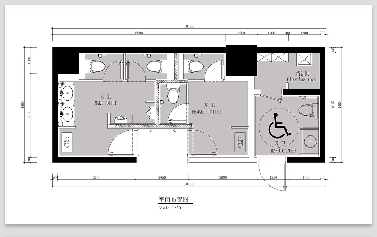 图片[4]-180套，厕所公厕建筑公共卫生间CAD施工图 户外洗手间平面布置方案布局图-大怪兽分享