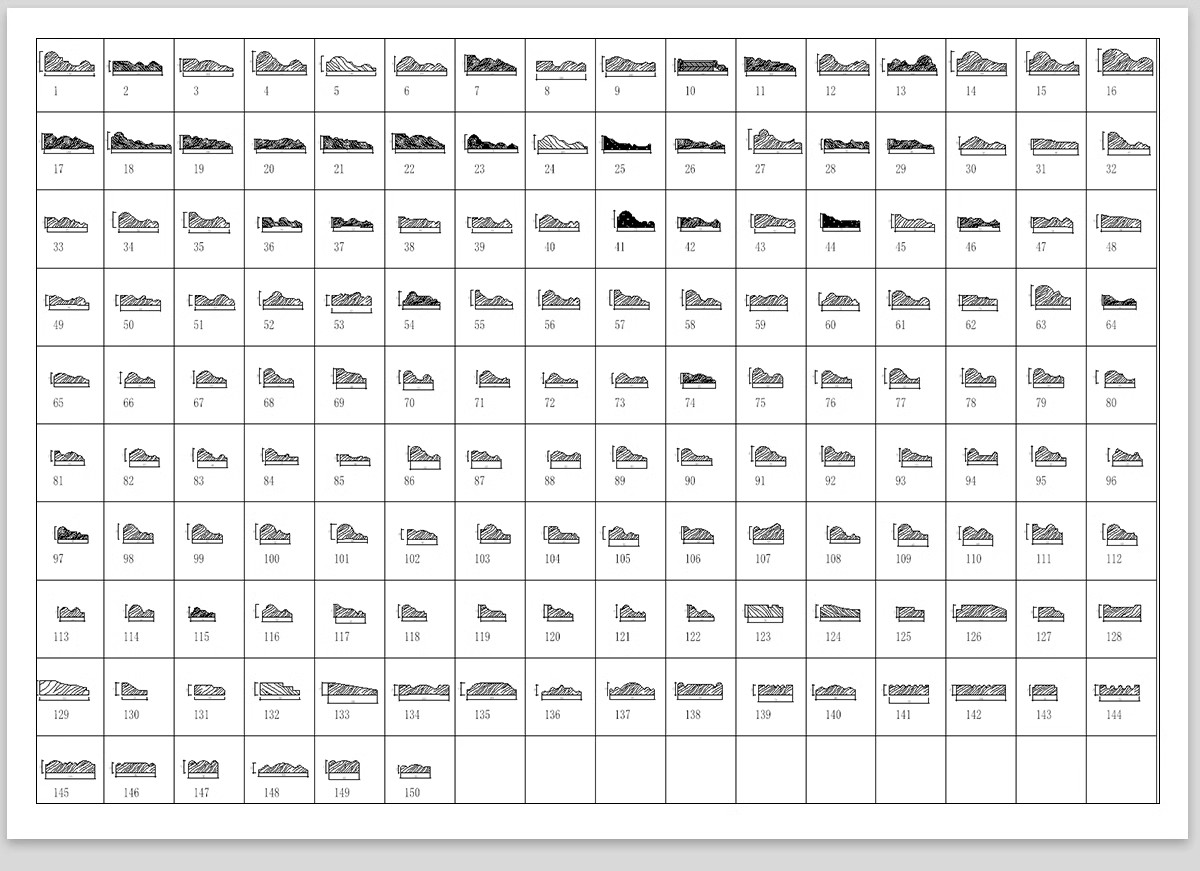 图片[6]-CAD装饰线条大样图剖面踢脚线门套线天花角石膏线框素材图库-大怪兽分享