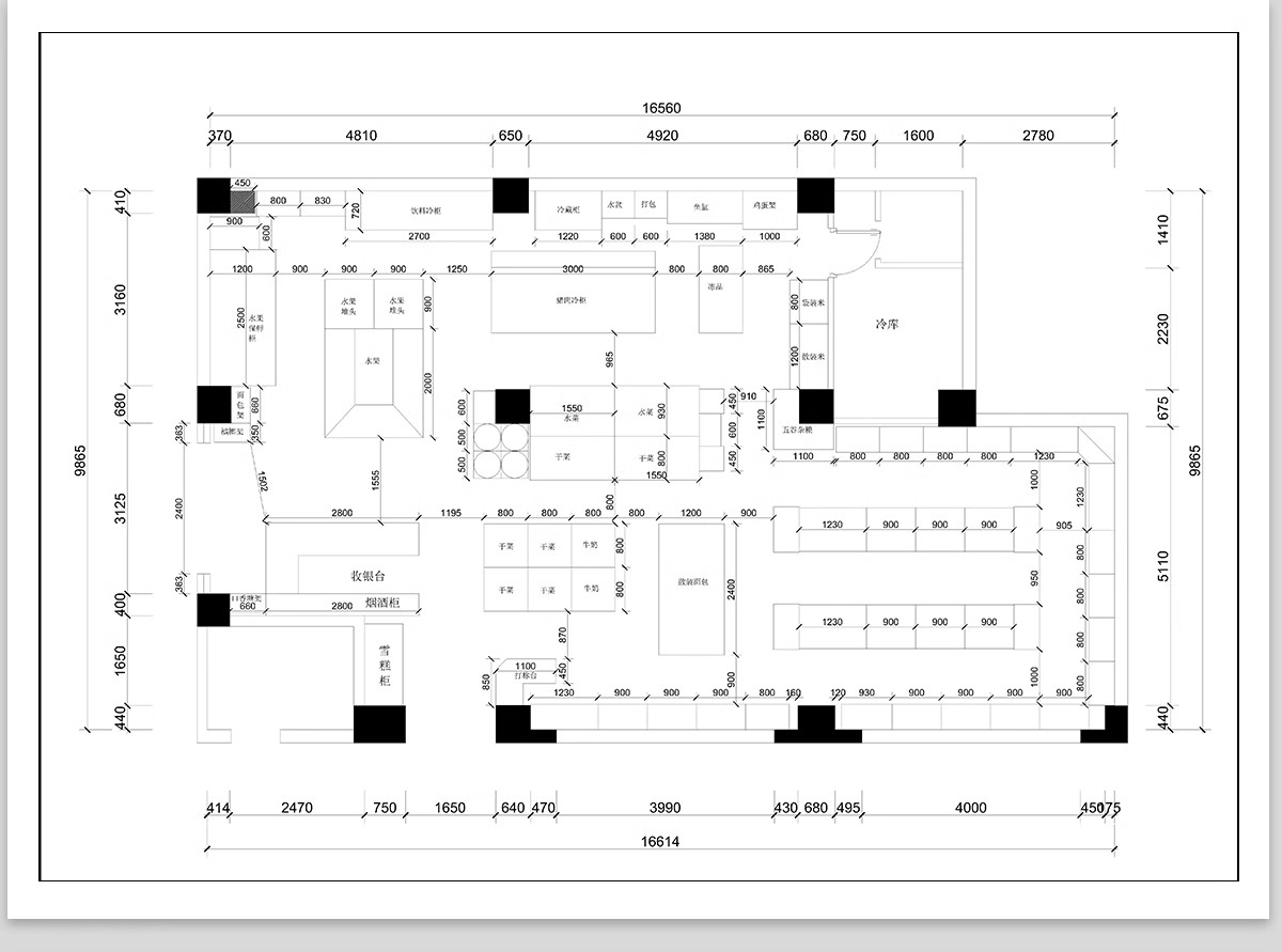 图片[6]-200套，超市卖场CAD施工图布局方案连锁购物中心百货商场平面布置图素材-大怪兽分享