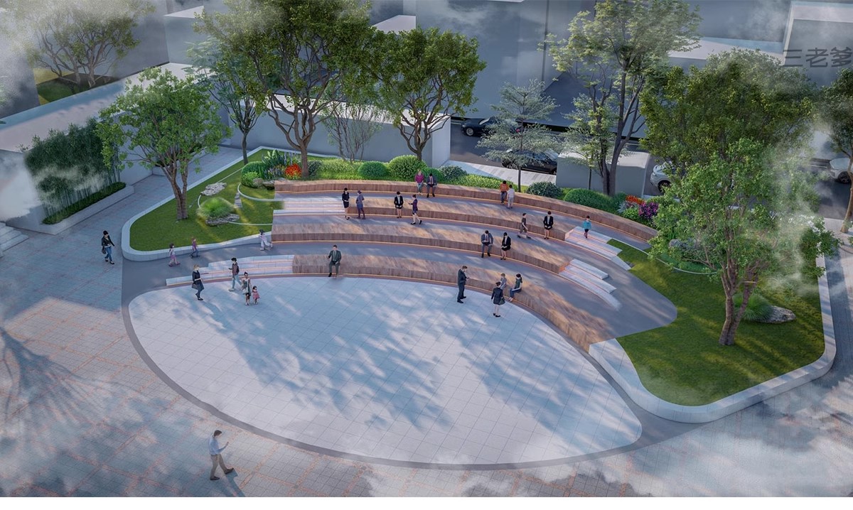 图片[6]-无障碍坡道楼梯景观阶梯公园台阶高差地形草图大师SU模型广场山地-大怪兽分享