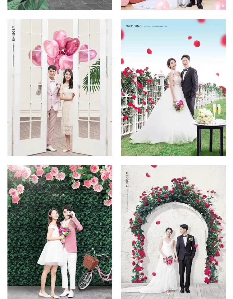 图片[5]-清新唯美实景情侣婚纱摄影写真影楼后期修图PSD模板背景设计素材-大怪兽分享