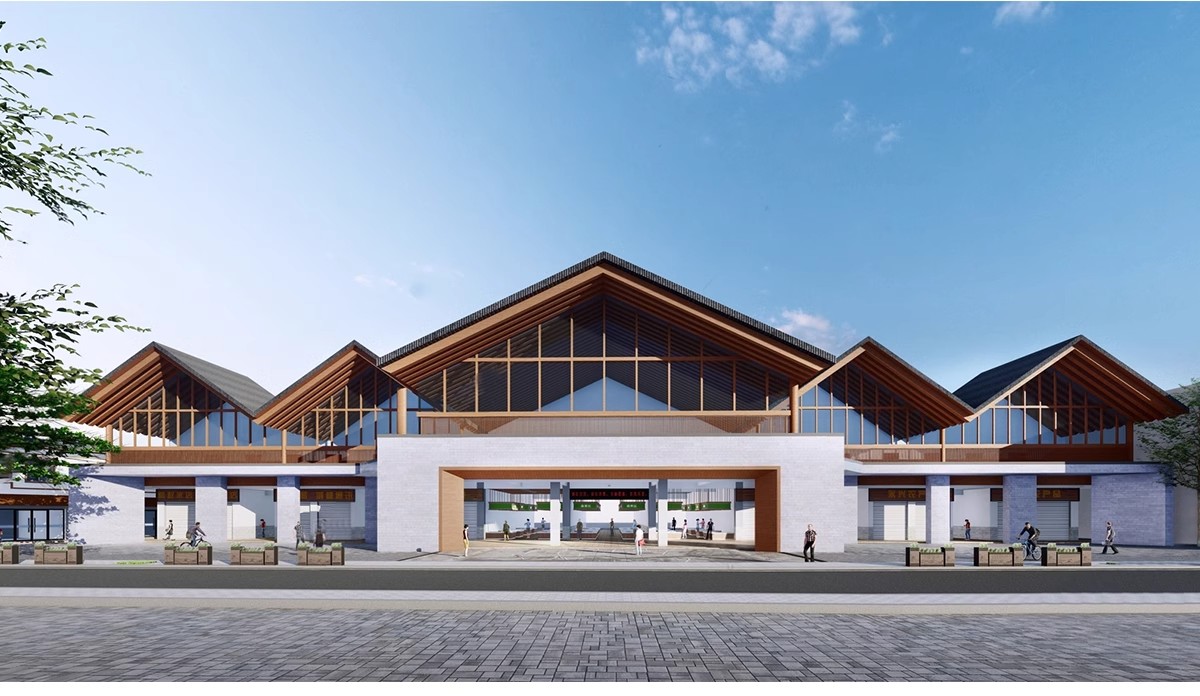 图片[6]-坡屋顶建筑SU模型公建文化展览馆服务中心新中式折线建筑草图大师-大怪兽分享