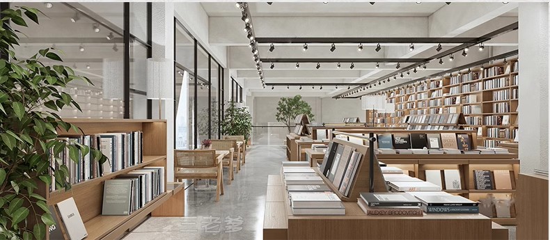 图片[6]-书吧SU模型 工业风书咖图书馆室内设计sketchup书店CAD施工图素材-大怪兽分享
