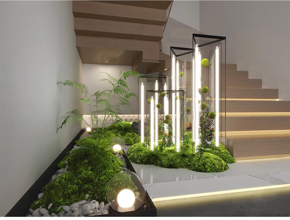 图片[6]-室内造景SU模型现代禅意新中式日式庭院小品别墅天井植物草图大师-大怪兽分享