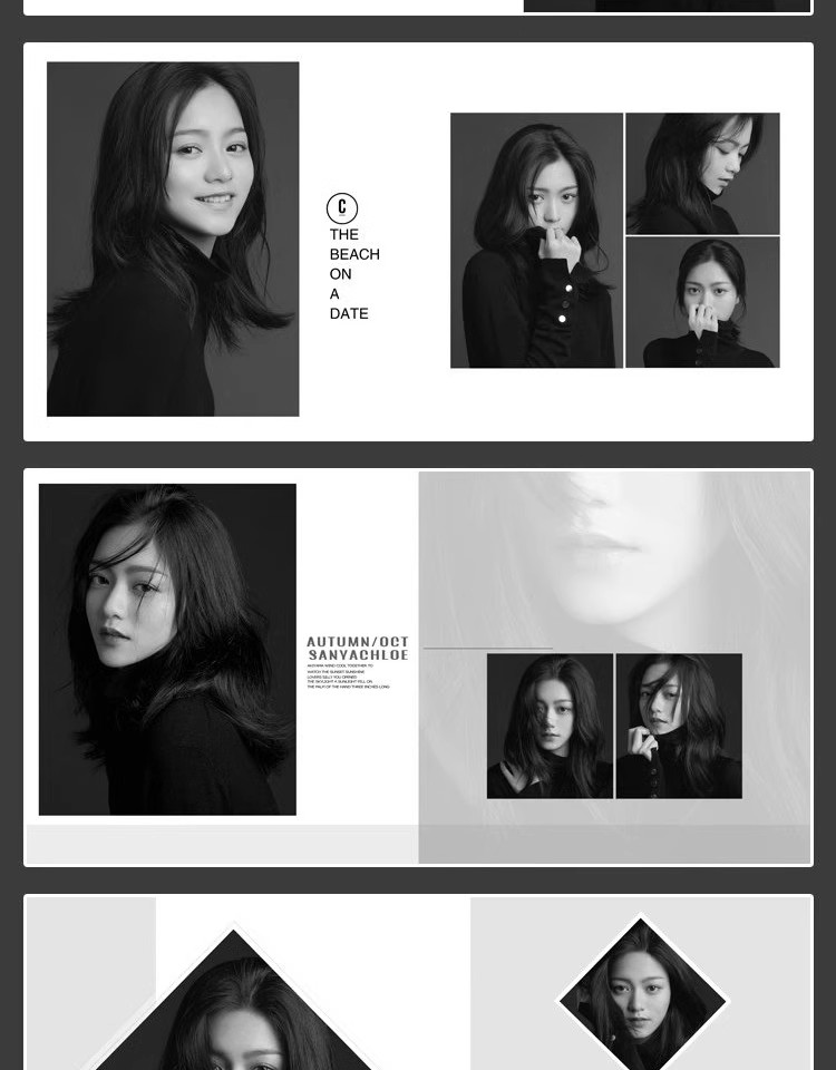 图片[4]-高端时尚黑白纯色个人艺术照写真相册影楼排版照片PSD模板素材-大怪兽分享