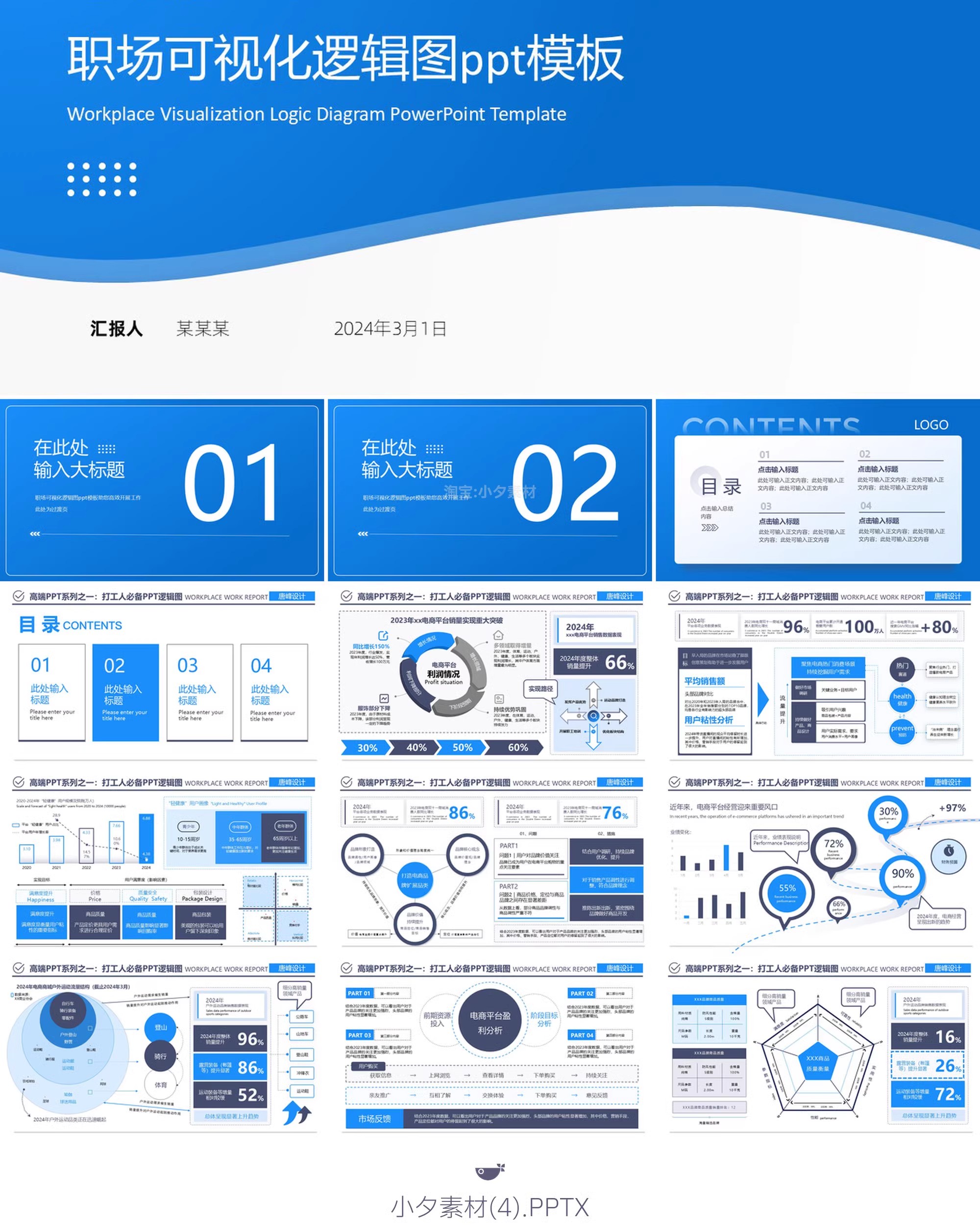 图片[6]-信息可视化工作总结述职汇报财务数据分析图表多配色PPT模板素材-大怪兽分享