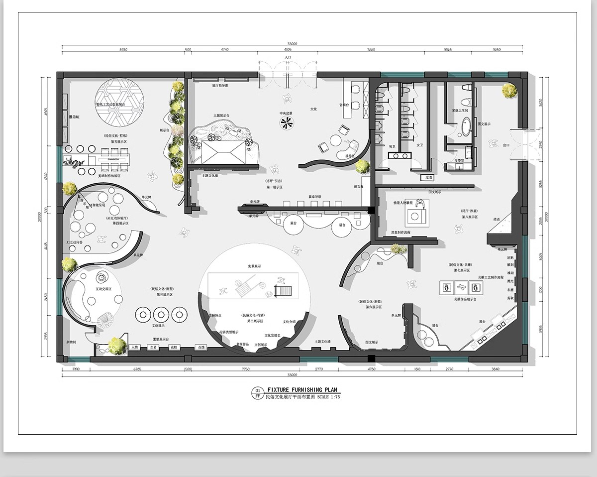图片[7]-文化展厅CAD平面布置图 室内展馆企业科技历史展览馆方案布局设计-大怪兽分享