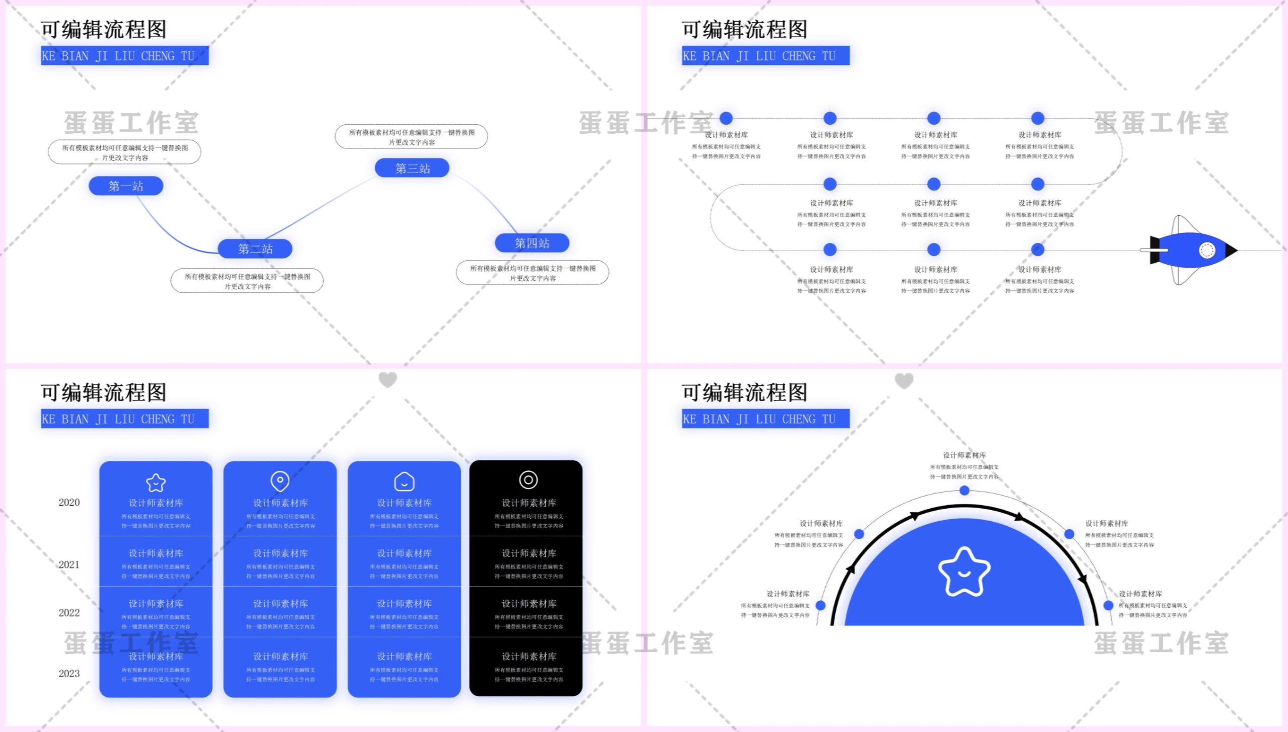 图片[4]-企业高端商务流程架构图逻辑图PPT模板高级感蓝色商业科技互联网-大怪兽分享