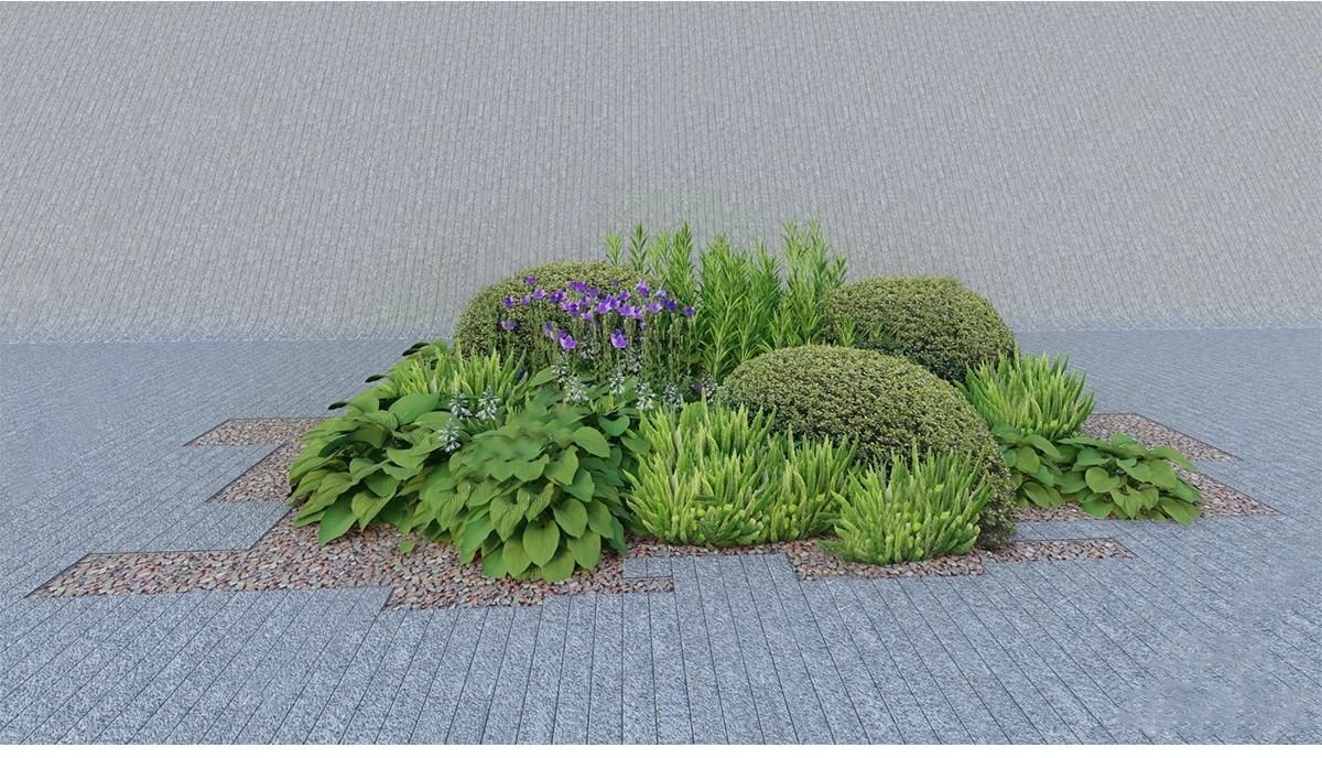 图片[7]-园林景观花镜花境植物配置地被花丛花草花卉草花组团搭配su模型库-大怪兽分享