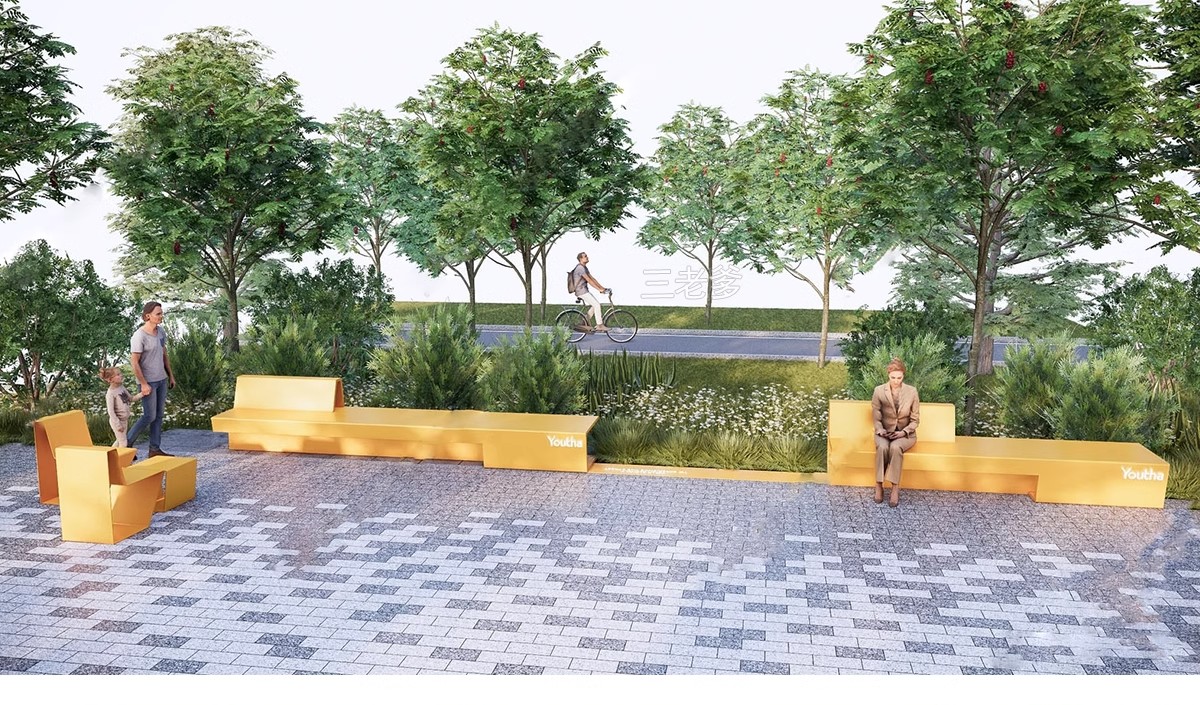 图片[7]-现代商业街广场景观座椅SU模型积木趣味种植树池坐凳小品草图大师-大怪兽分享