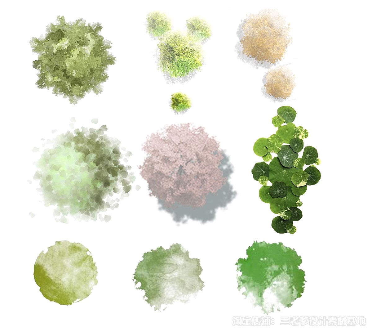 图片[7]-园林景观PS彩色总平面图案笔刷立面填充植物铺装psd分层设计素材-大怪兽分享