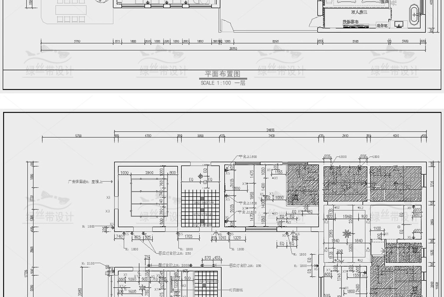 图片[7]-民宿酒店室内装修设计度假客栈客房CAD施工图方案布局布置 平面图-大怪兽分享