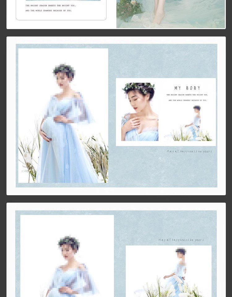 图片[6]-时尚孕妇准妈妈写真相册影楼排版孕妈照片摄影PSD模板设计素材-大怪兽分享