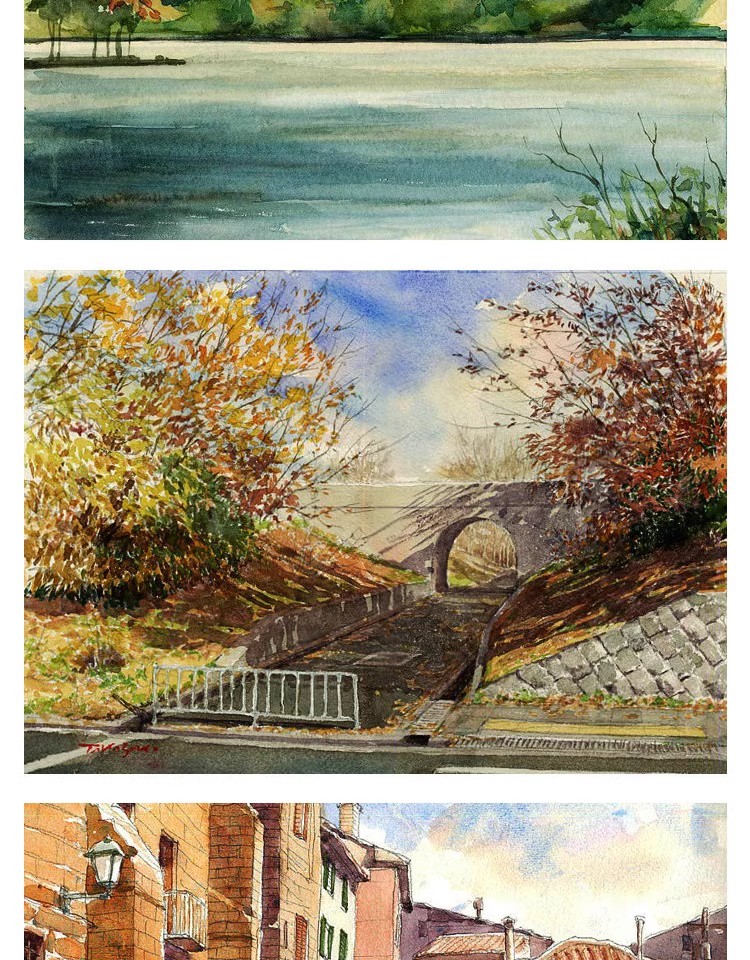 图片[6]-唯美水彩手绘古风插画花卉建筑配饰装饰图案JPG图片海报合成素材-大怪兽分享
