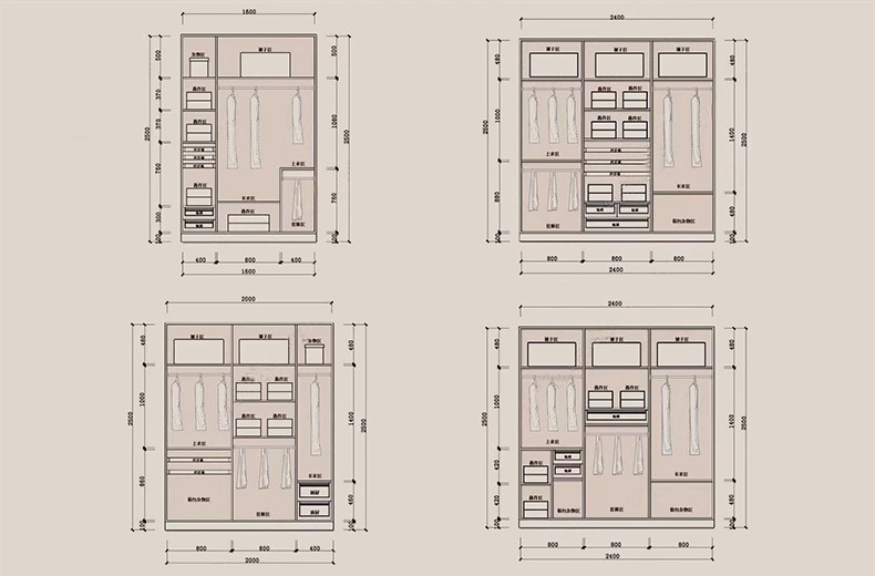 图片[6]-家装衣柜酒橱柜子榻榻米书柜鞋柜家具CAD图库平立面施工图纸设计-大怪兽分享