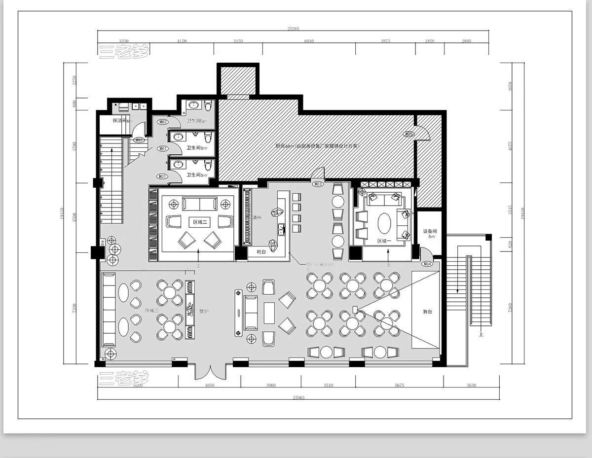 图片[6]-150套，咖啡厅咖啡馆CAD空间布局方案 奶茶店施工平面布置图店铺装修设计-大怪兽分享