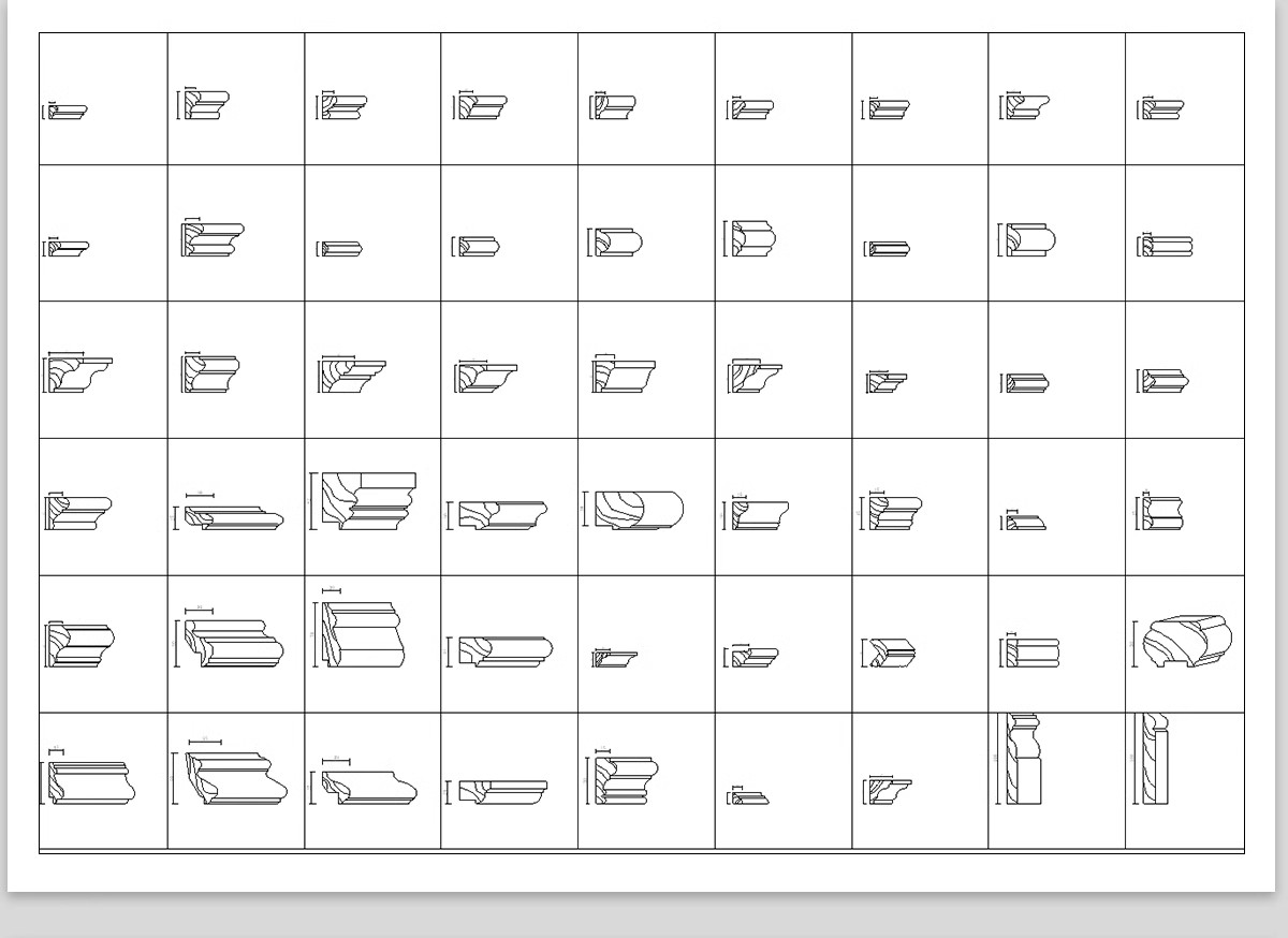 图片[8]-CAD装饰线条大样图剖面踢脚线门套线天花角石膏线框素材图库-大怪兽分享
