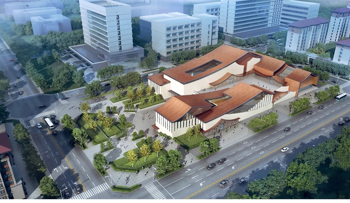 图片[8]-坡屋顶建筑SU模型公建文化展览馆服务中心新中式折线建筑草图大师-大怪兽分享