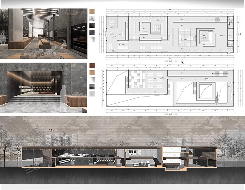 图片[6]-全套竞赛小清新建筑景观室内环艺民宿展馆设计ps展板模板PSD素材-大怪兽分享
